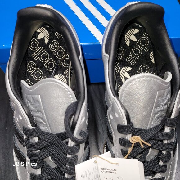 Adidas SAMBA OG Originals Silver Metallic Black Gum Women's JI4218 - Picture 16 of 16